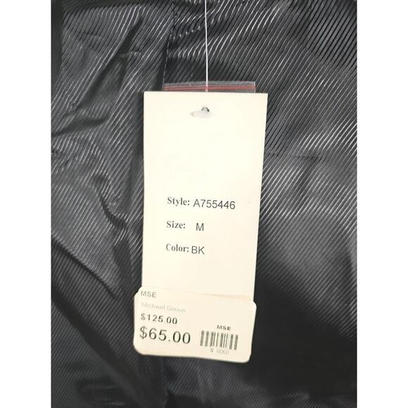 THE COLLECTIVE WORKS OF BEREK 2 BLACK/WHITE EMBROIDERED RHINESTONE JACKET Sz. M - Picture 4 of 12